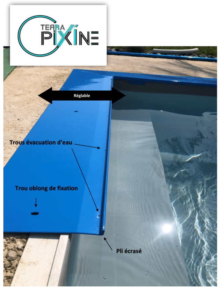 margelle piscine évacuation drainage eau