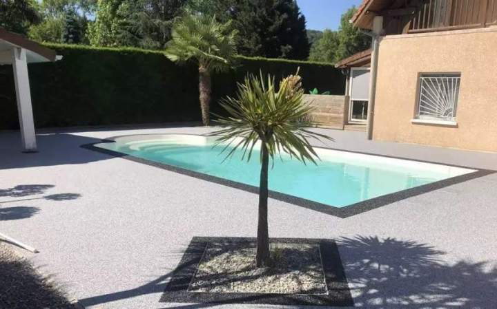 revêtement de sol en résine moquette de pierre